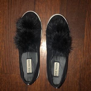 Steve Madden Platform Sneakers with Puff ball